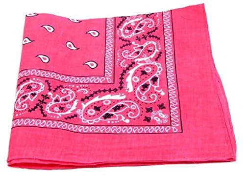 Paisley Cotton Bandanas HOT PINK
