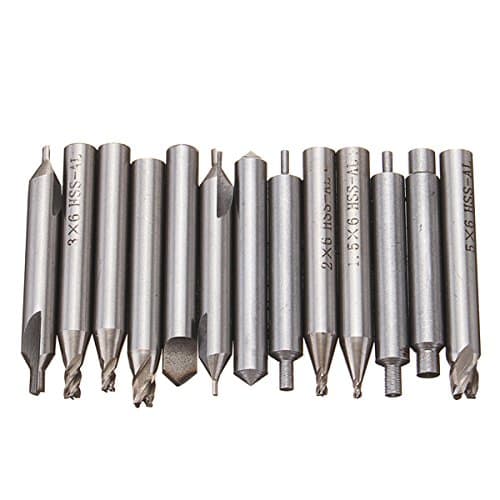 EsportsMJJ13Pcs HSS-AL Drill Bit Set for Key Cutting Machine Cutter