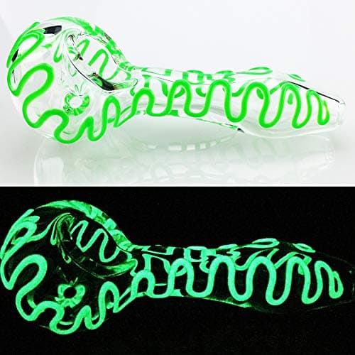LPIPE Hand-Made Glass Art Pipe(Curve Green)