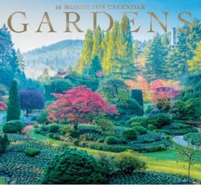 Gardens 2018 Wall Calendar (16-month)