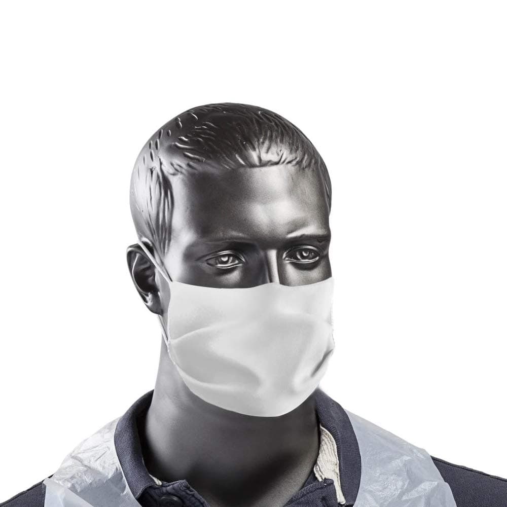 General Use Face Mask (Reusable), 100% Cotton Fabric, Two Layers, Pleated For Comfort Fit, Made In USA, Urquid Linen (1, White)