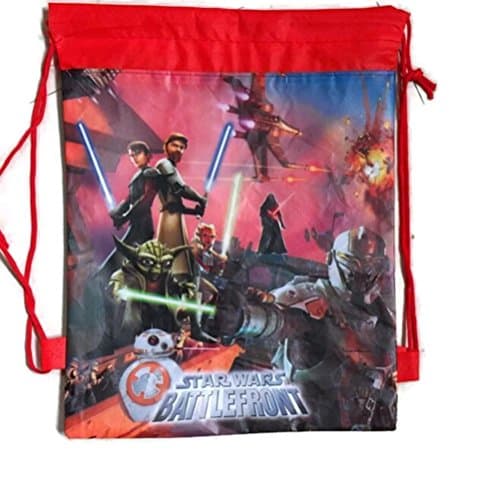 SKS Express Cartoon Drawstring Backpack Bag for Kids (Star Wars Battlefront Red)