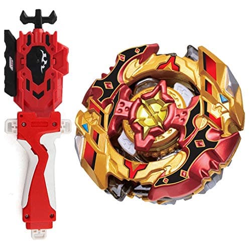 Rabicool Bey Battling Top Blade Burst Starter Booster B-128 Buster CHO-Z SPRIGGAN.OW.ZT Toy + Battling String Launcher Burst Bey Launcher LR (Left & Right Turning) Red + String Launcher Grip