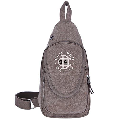 Crazy Cool Casual Canvas Unbalance Backpack Sling Bag Shoulder Bag Chest Bag For Men & Women--Cameron Dallas 94 Logo