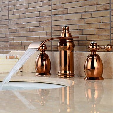 YZL Wide waterfall/ceramic valves for a wide range of two pink gold hands three holes