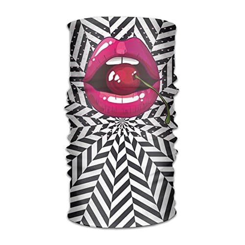 Cherry Lip 16-in-1 Magic Scarf,Face Mask,Balaclava Bandana