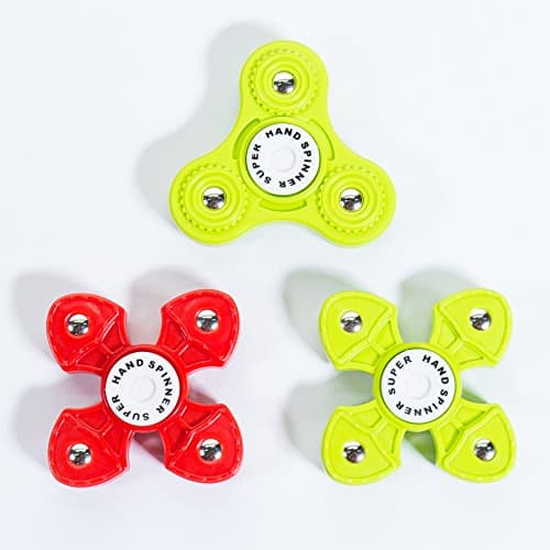 Hand Spinner Fidget New Popular Relieve Stress Plastic finger Spinner for Kids 2017 (3 PCS Green/Red/Green)