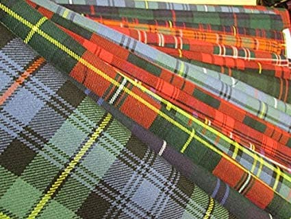Tartan Patchwork 100% Wool Remnant Offcut Squares 15 Pieces 23cm (9")