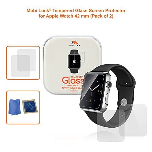 Apple Watch (42 mm) New Even Thinner (0.22mm) Tempered Glass Screen Protector (Pack of 2)