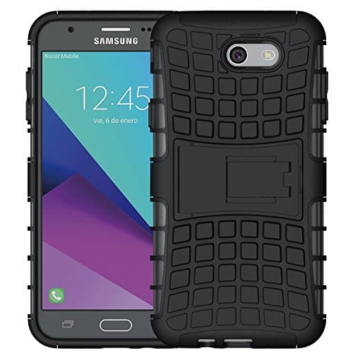 Samsung Galaxy J5 Case 2017 (Not for J5 Prime), La Farah Rugged Armor Hybrid Cell Phone Case with Kickstand,Protective Cover for Samsung Galaxy J5 2017 (Black)