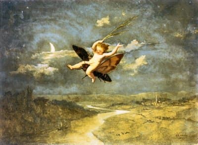 Moon Fairies John George Naish - Mouse Mat 25 x 19cms