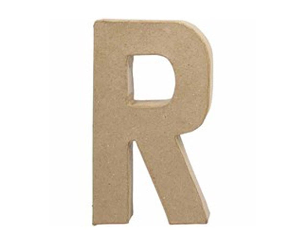 DISC - LAST FEW - 20.5cm Large Paper Mache Letter R | Papier Mache Shapes