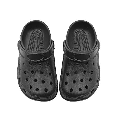 Shocked Toddler Rubber Foam Slingback Clogs with Ventilated Upper Size 11-12 Black