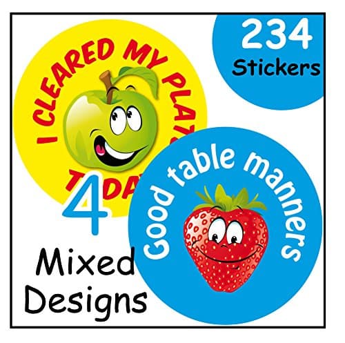 Teacher's award stickers, Lunchtime rewards, fruit