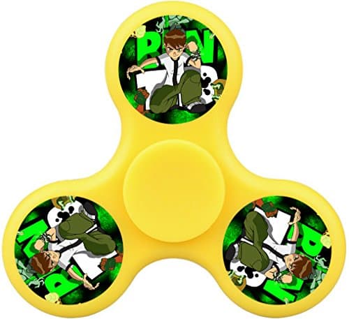 Ben 10 Fidget Spinner Toy Minimize Stress Helps Focus,And Reduce Anxiety And Boredom In ADHD,Perfect for ADHD EDC ADD Perfect for ADHD E ADD, Fashion Design and Images (Yellow)
