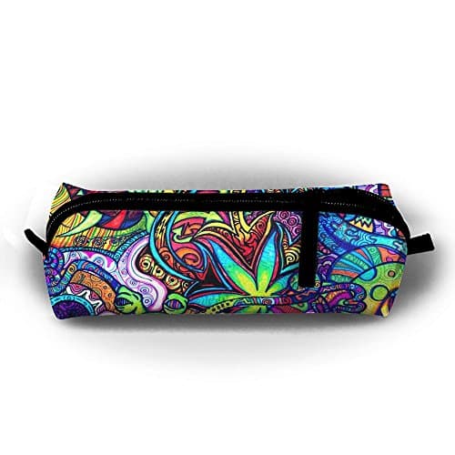 Mind Easer Psychedelic Pattern Ddd Children Girls Zipper Pen Bag Cosmetic Bags Unisex Cylindrical Purse