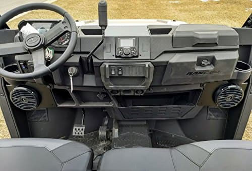 2018 Polaris Ranger XP 1000/2019 XP 1000 Crew Dash Mount Audio Radio Kit - Rockford PMX-2 - Rockford RM0652B 6 1/2" Speakers