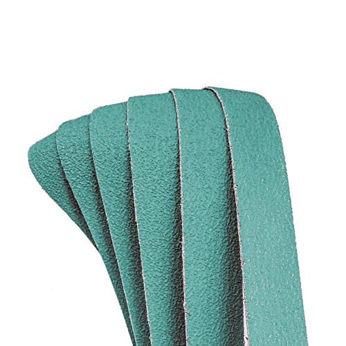 2 X 72 Zirconia Sanding Belt 6 Pack 2X the Life of Aluminum Oxide for Knife Making or Sanding Aluminum, Stainless Steel or Wood, USA Made (100 Grit)