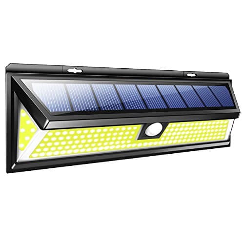 Solahomf Solar Motion Sensor Light Outdoor - 164 COB LED Solar Lights Outdoor - Motion Sensor Detective Wall Light, Solar powered Security Light for Coutryard, Garden, Garage, Shed, Patio