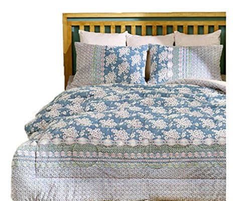 BAZARR Long Hair Microfiber Blanket, 4 Piece Blanket,Pads and 2 Pillow Cover set, Pink/Navy/Grey 3 Colors, Made in Korea, Winter Microfiber Blanket Queen Size, 4-piece Comforter Set (Navy)