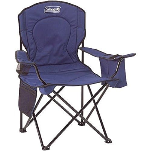 Oversized Quad Camping Chair with Cooler Pouch (Blue)