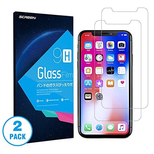 [2-Pack] iPhone X Screen Protector KEMOODI Premium Tempered Glass Screen Protector