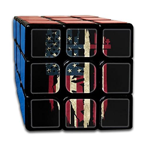 Retro Lineman American Flag 3x3 Smooth Speed Magic Rubiks Cube Magic Cube Puzzles Puzzles Toys