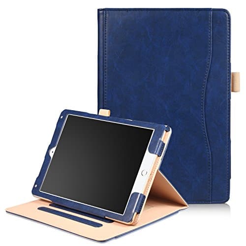 iPad 9.7 Inch 2018 2017/iPad Air 2/iPad Air PU Leather Case- Anvas [Large Pocket] Stand Shell Multi-View Cover,Auto Wake/Sleep for Apple iPad 6th/5th Gen, iPad Air 1 2,Darkblue