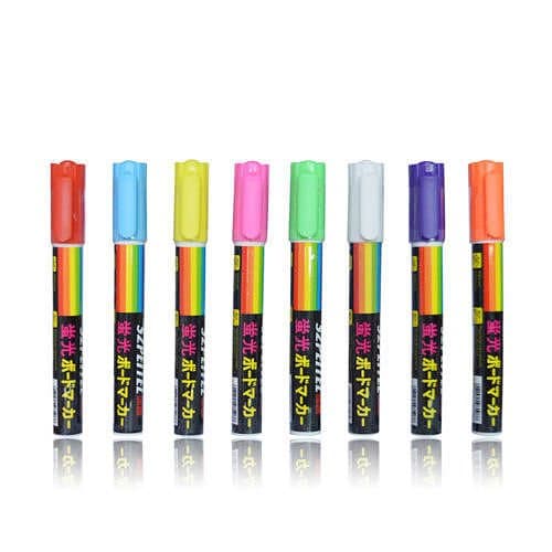 New Pen 7 pcs Highlighter Fluorescent Neon Liquid Chalk Marker Pen for LED Writing Board