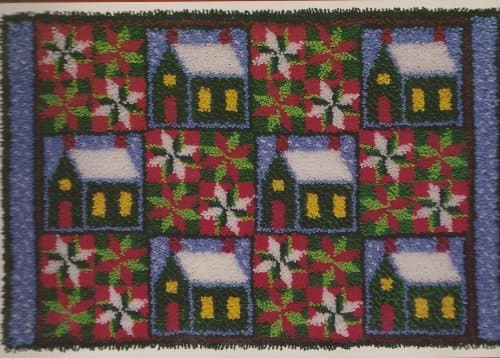 J &amp; P Coats Latch Hook Christmas Quilt