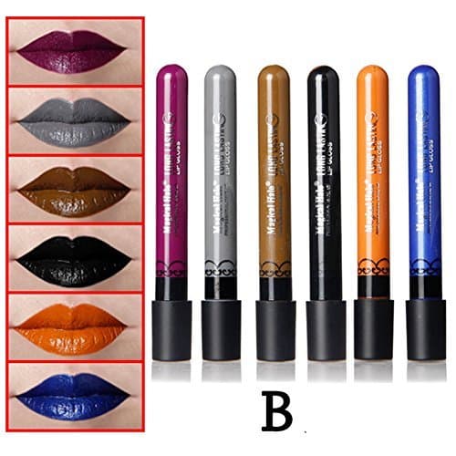 SailDeng Qibest 6PCS Matte Lipstick Long Lasting Non-stick Liquid Velvet Matte Lip Stick 6 Colors B