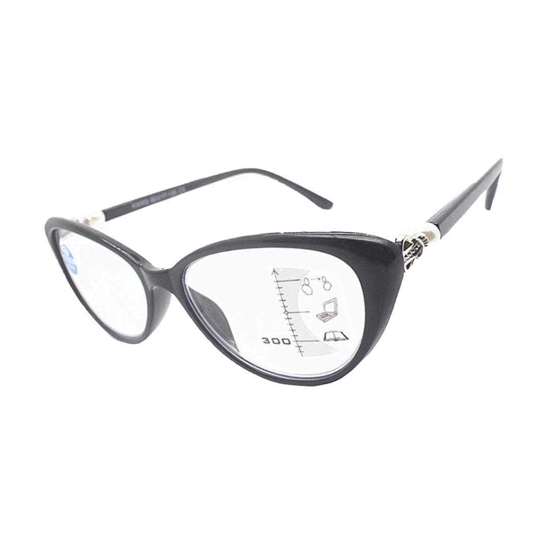 Yefree Retro Progressive Multifocal Reading Glasses Comfortable Oval Full Frame Men's and Women's Eyeglasses