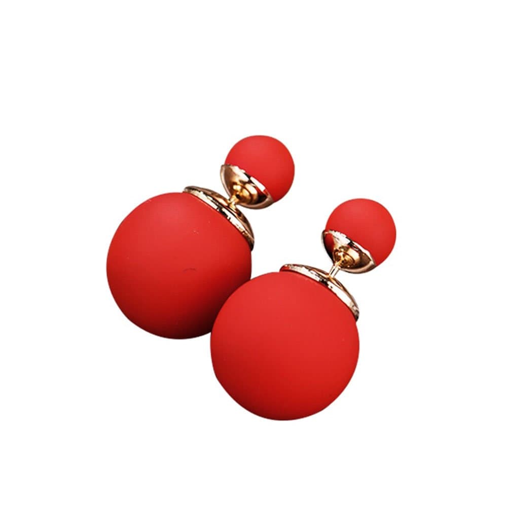 MISSUSO Candy stud double-sided ball colorful Stud Earrings