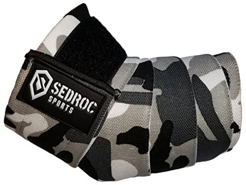 Sedroc Weight Lifting Elbow Wraps Powerlifting Support Straps - Pair - Camo