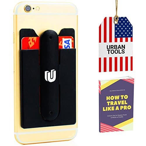 Phone Card Holder Complete Bundle - Phone Card Holder For iPhone 6 7 Plus - Travel Guide Ebook Included