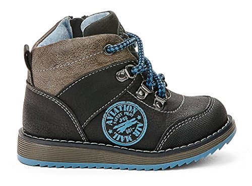 Malcom Baby Boys Hard Sole Booties - Comfortable Boots Made from Synthetic Leather with a Zipper for Easy Fit - Perfect Walking Shoes (Toddler/Infant)