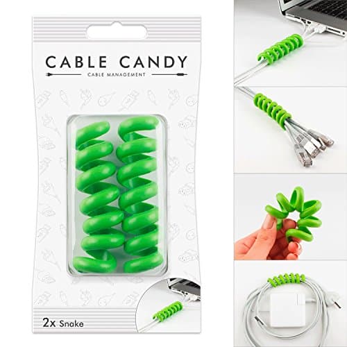 Cord Management & Cable Organizer - Cable Candy - Snake Green