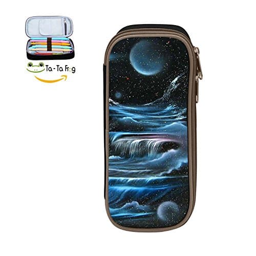 3D Printed Planetary falls gazda Multicolor pen bag,Pencil case Teens pen container,Double zipper student stationery girl's durable large volume bag of makeup bag