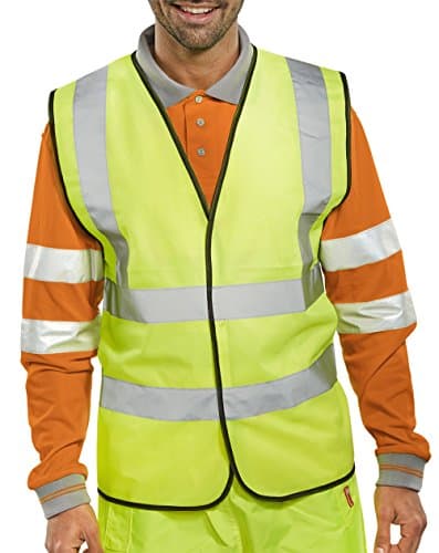 Dealer Workwear - High Visibility Vest Polyester Medium Yellow Ref Dwhvym