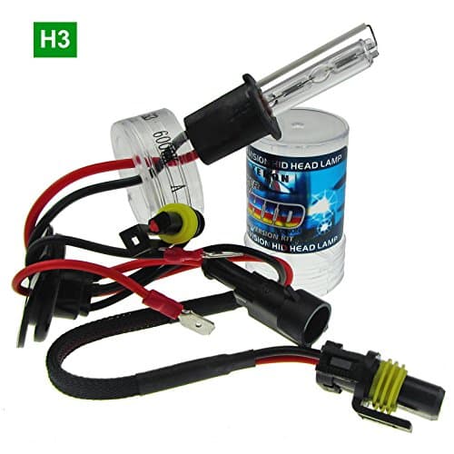 H3 6000K 55W Xenon Hid Conversion Kit with Slim Ignitor Digital Ballasts Hids lights kits - 2 Year Warranty