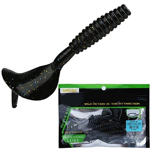 Salty Soft Fishing Lure Twisted Tail Soft Worm Curly Tail Soft Maggots Soft Grub Fishing Baits