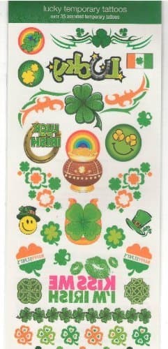 St. Patrick's Lucky Temporary Tattoos (35 Tattoos) by KSN