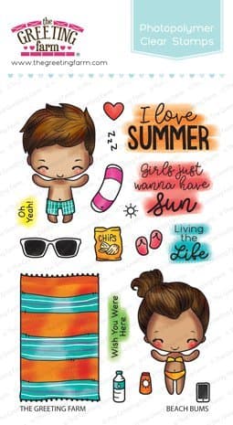 The Greeting Farm Clear Stamp Set - Beach Bums
