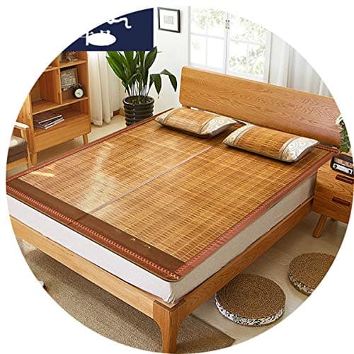 Double Mat Bamboo Rattan Mat Mat Bed Foldable Bamboo Weaving Process (Size : 1.8m)