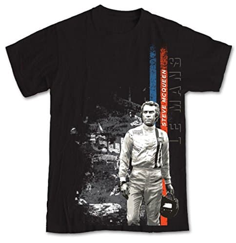 Steve McQueen Le Mans Black Tee Shirt