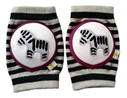 Crawlings Unisex Zebra Knee Pads One Size Black (One Size, Black)