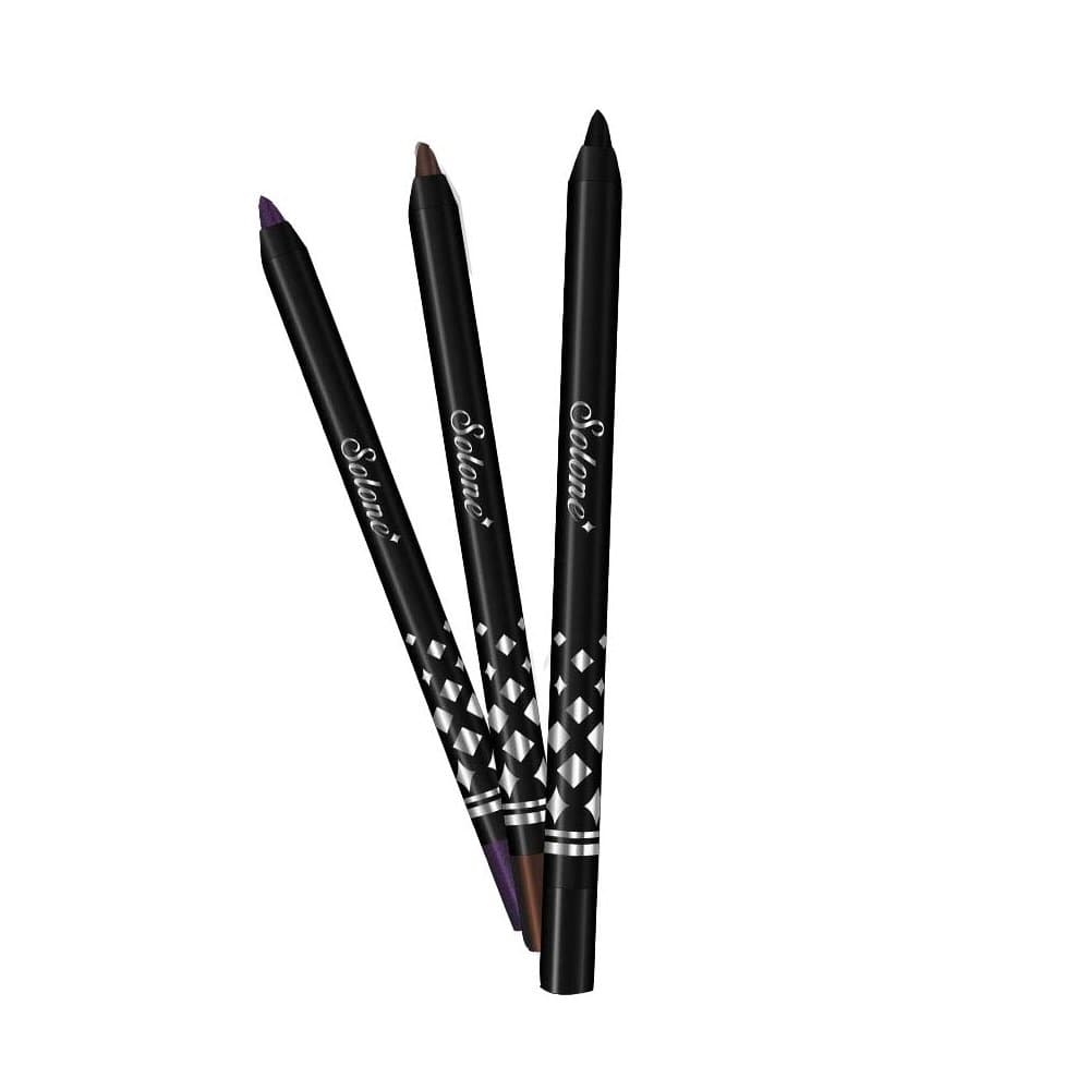 Solone Miracle Waterproof Eyeliner Pencil with free Sharpener Sold 1 every 30secs worldwide 5 Colors Available ((Sliver))