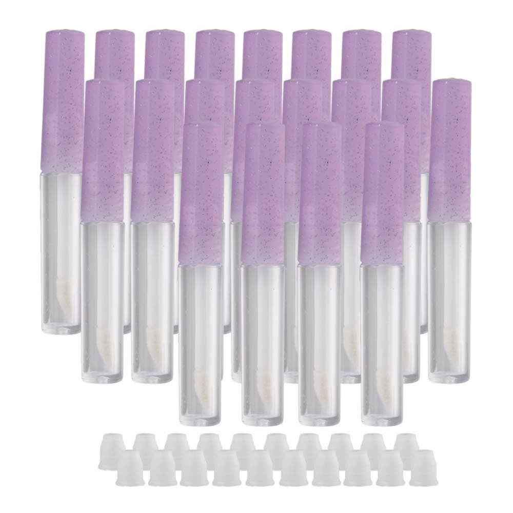 20 Pcs Lip Gloss Tube Containers With Lid 1.3ml Purple