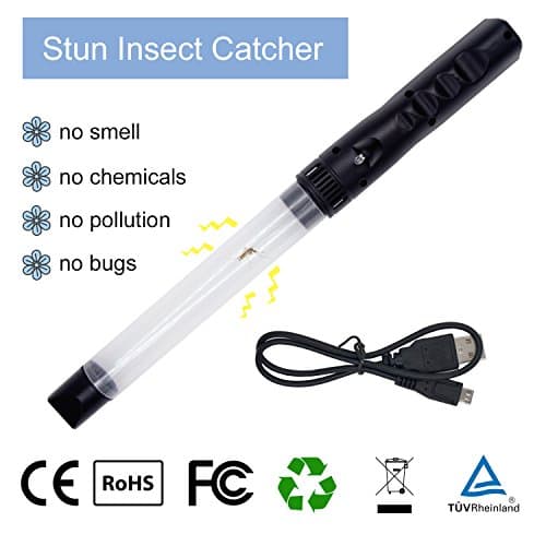 Rechargeable Spider Stink Bug Catcher - Insects Stink Bugs Bedbugs Spider Vacuum Catcher Sucker Pest Repellents Pest Control with LED Light USB Recharger Great Toy for Kids Reach to Coner Work at Nigh