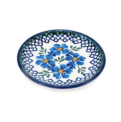 Polish Pottery Handmade 4" Coaster Plate Traditional Stoneware Pattern 262-1832